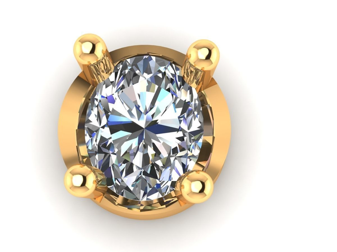 Pendant with diamonds 3D print model 15