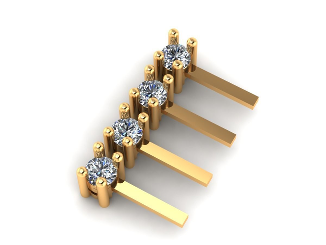 Pendant with diamonds 3D print model 29