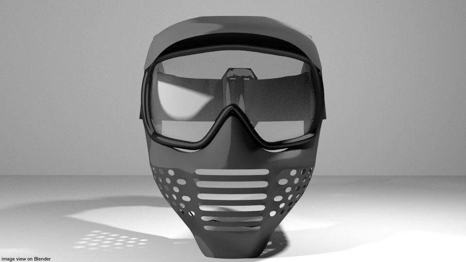 Paintball Facemask - Type 4 3D model_1