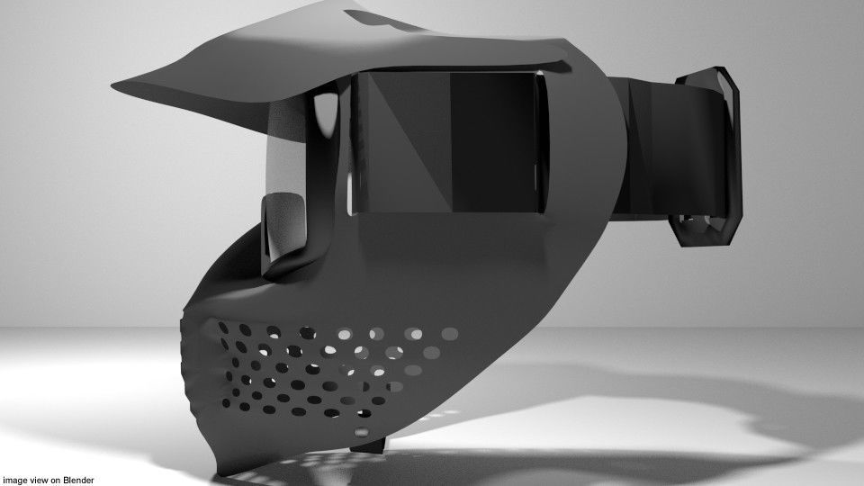 Paintball Facemask - Type 4 3D model_2