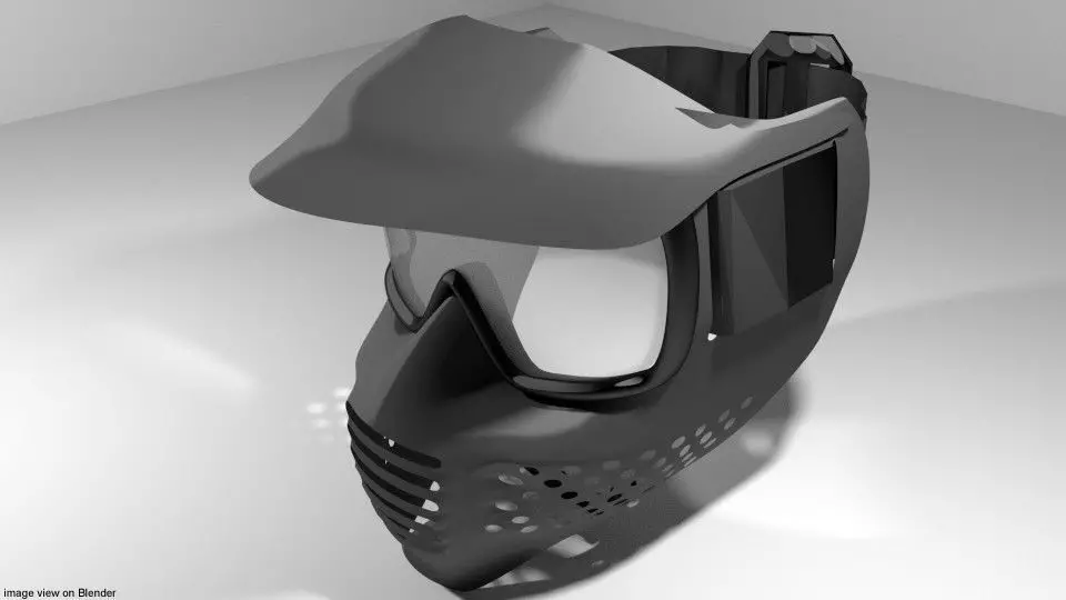 Paintball Facemask - Type 4 3D model_0