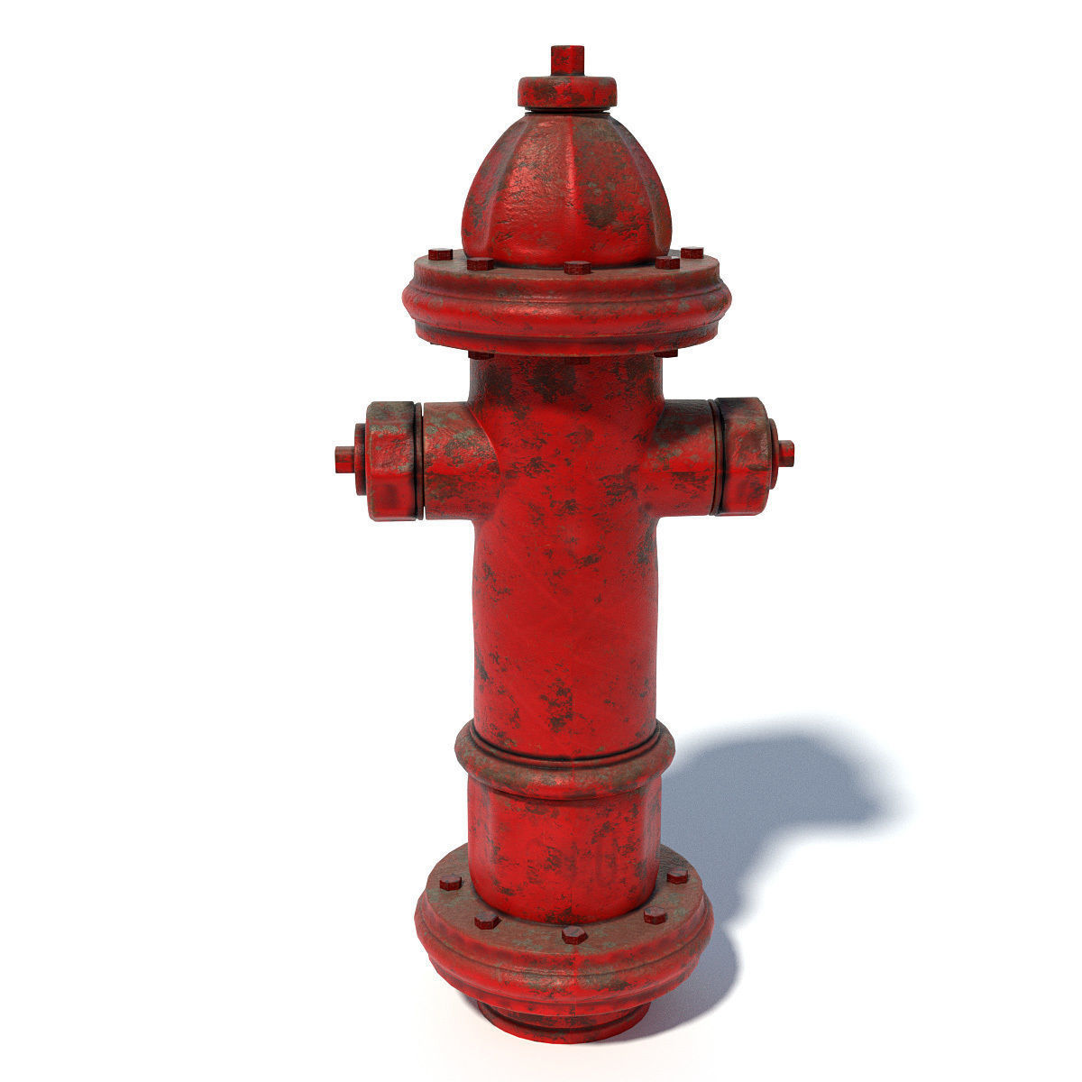 Weathered Fire Hydrant 3D model_3
