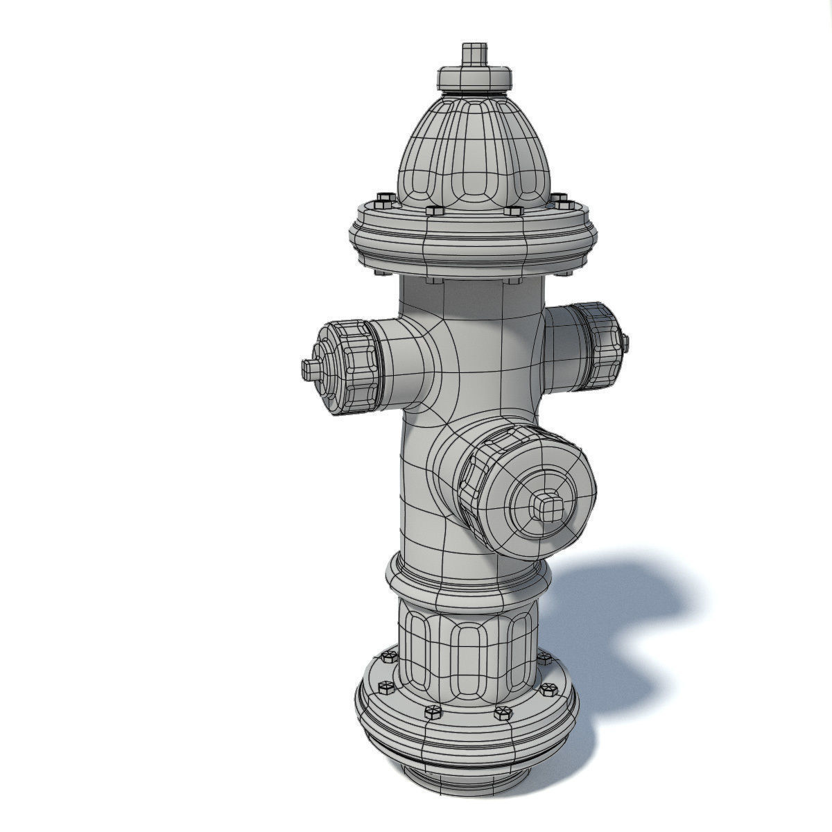 Weathered Fire Hydrant 3D model_6