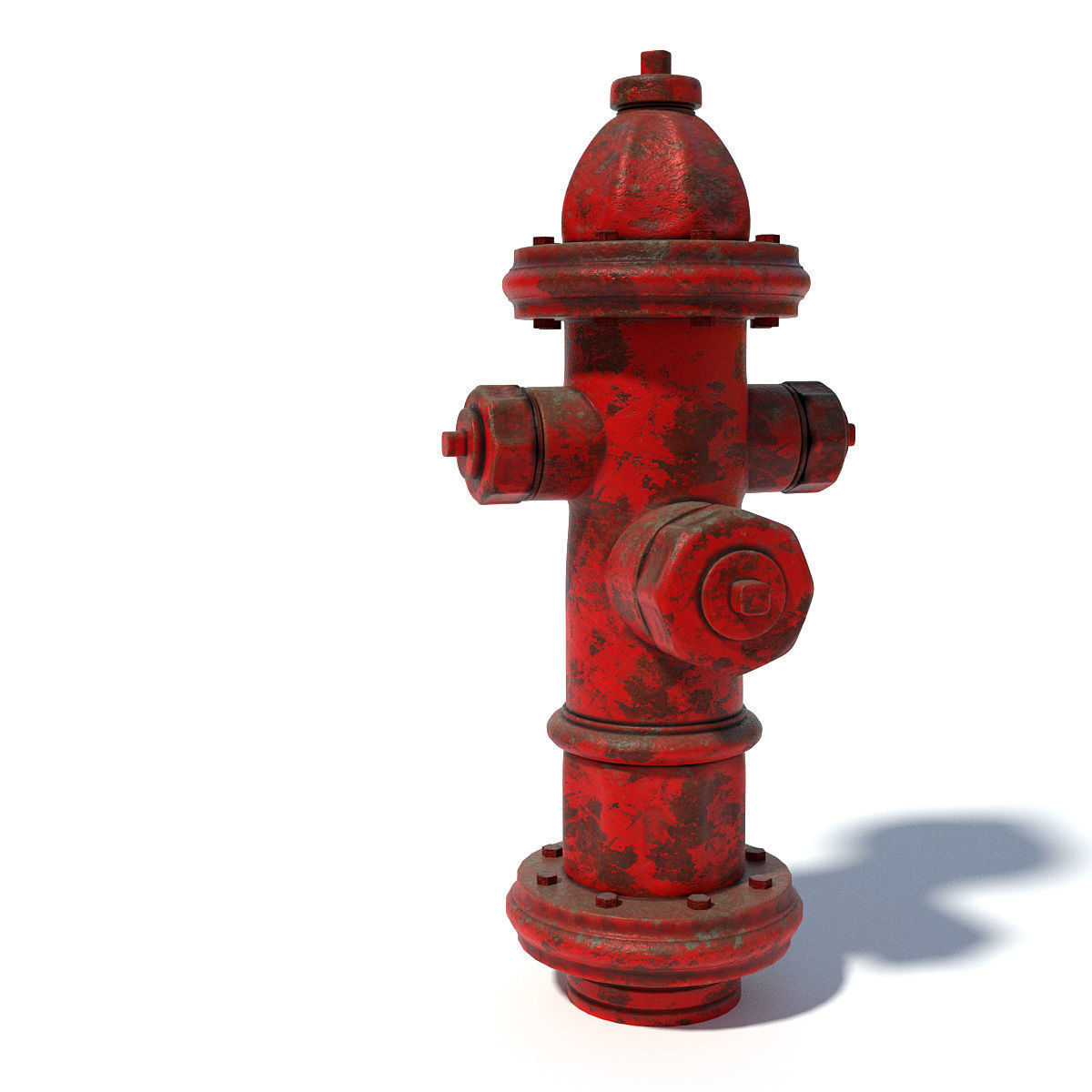 Weathered Fire Hydrant 3D model_2