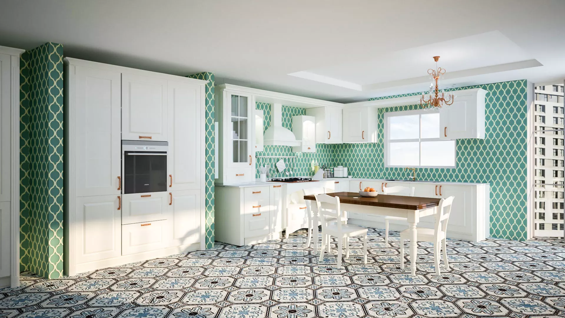 Classic Kitchen 3D model_0