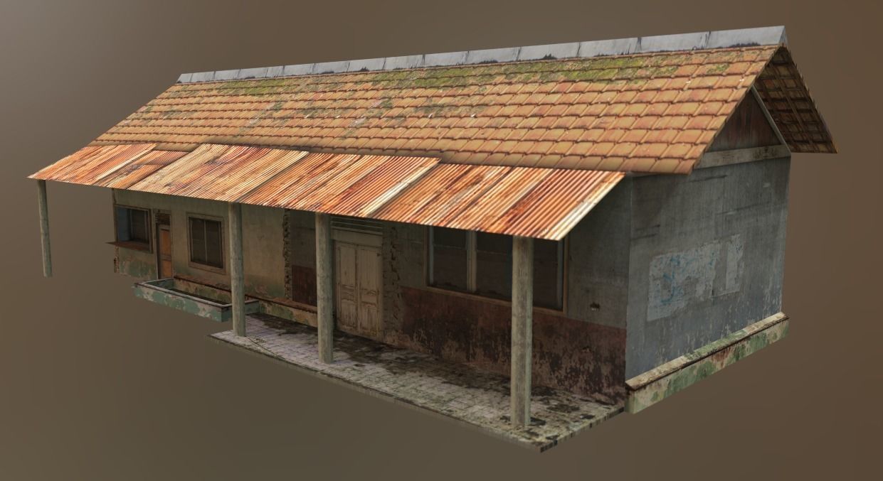 Asian Traditional Village Low-poly 3D model_3