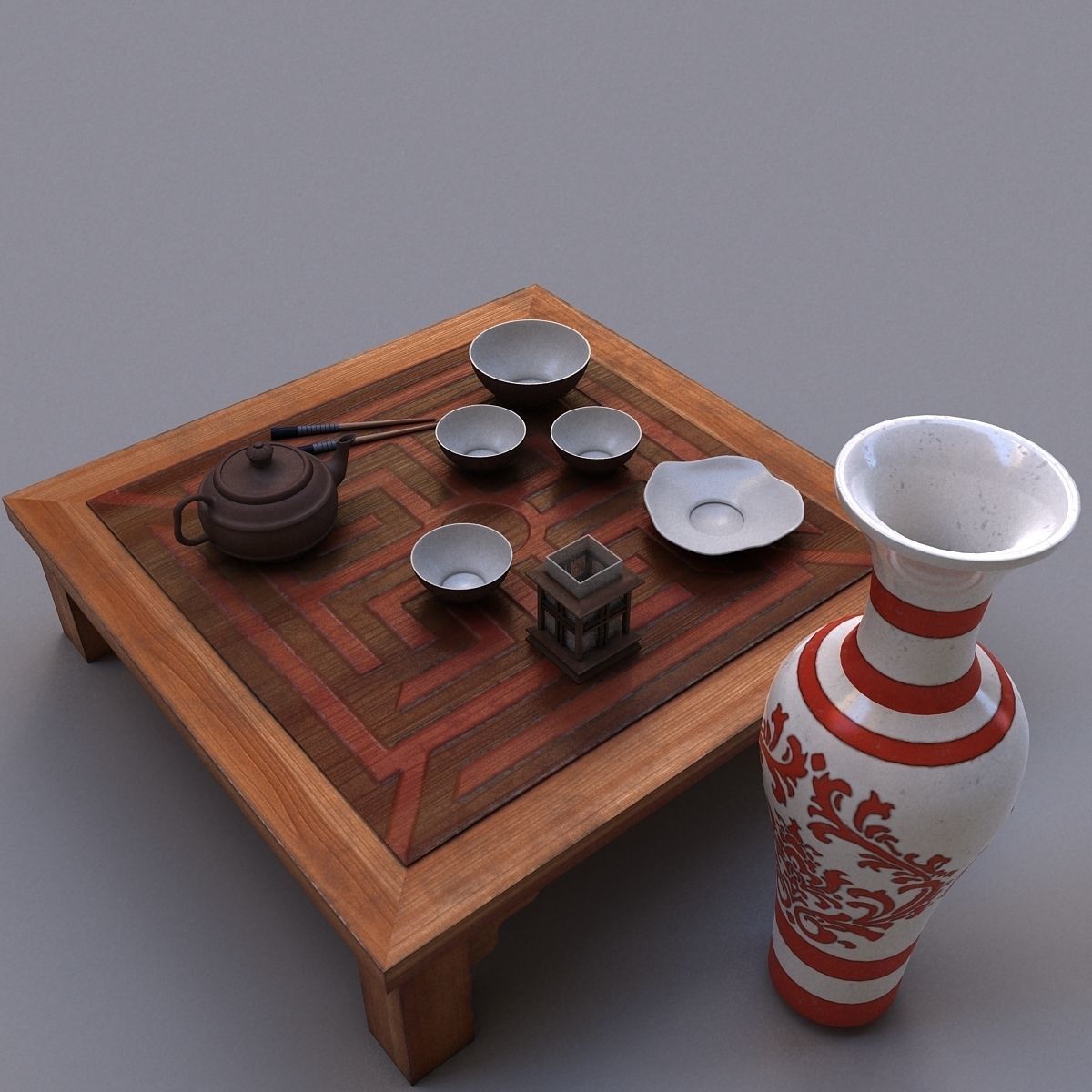 Table chine 3D model_5