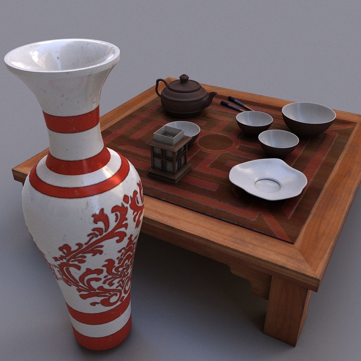 Table chine 3D model_3