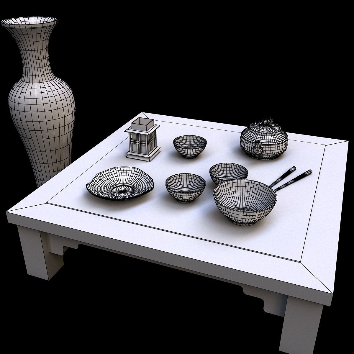 Table chine 3D model_4