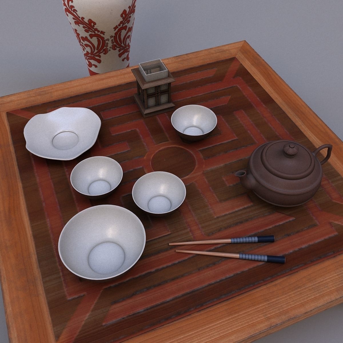 Table chine 3D model_2