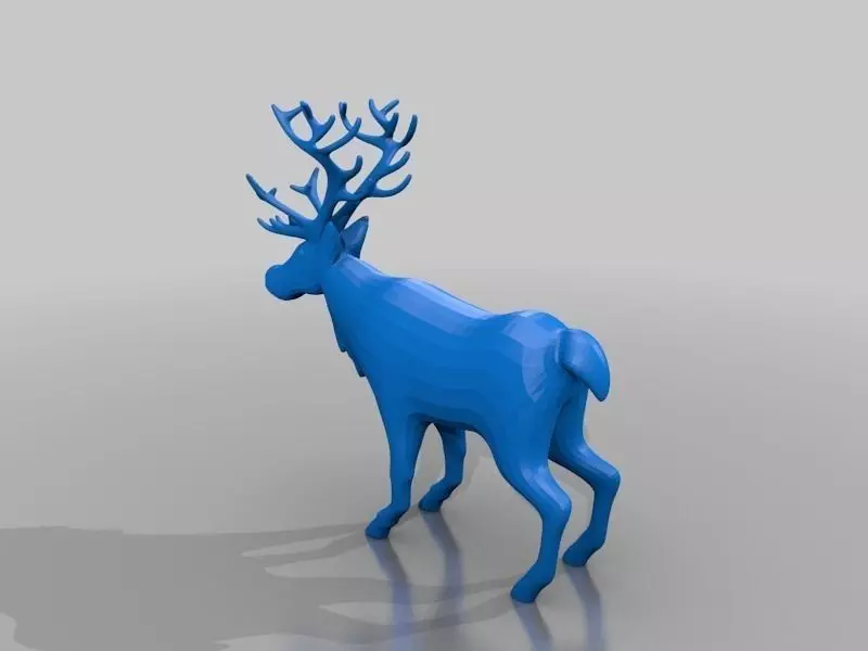 Reindeer with antlers Free 3D print model_0