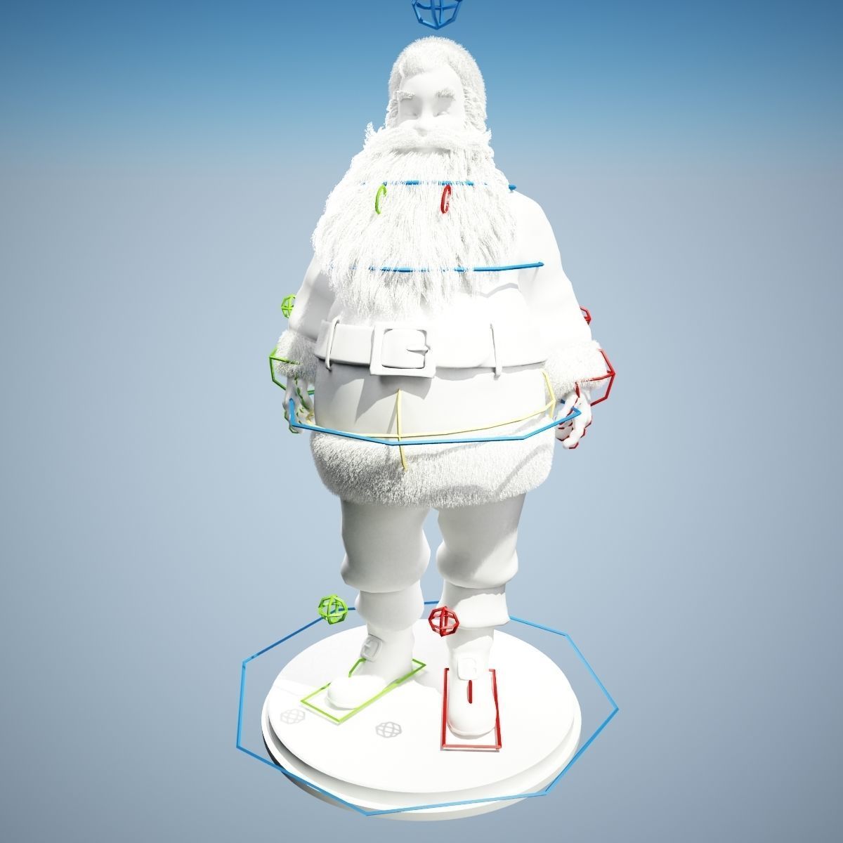Santa Claus Rigged 3D model_5