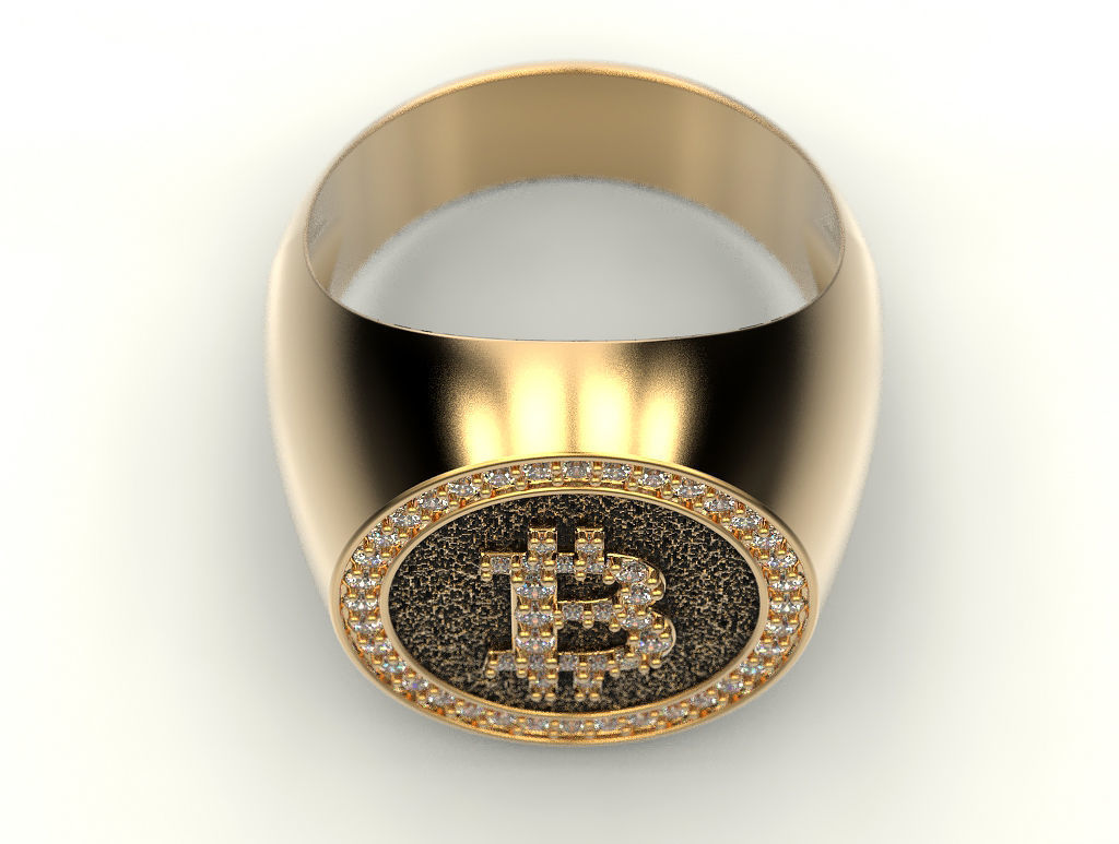 Bitcoin ring 3D print model_7