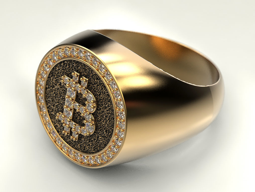 Bitcoin ring 3D print model_8