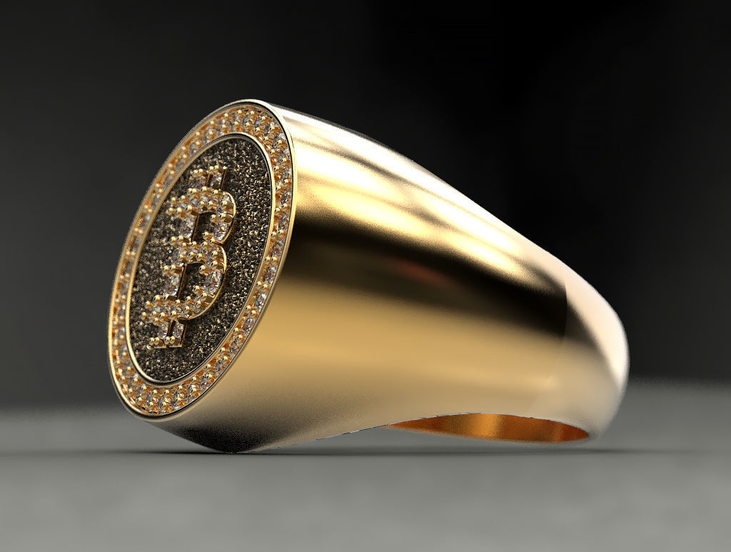 Bitcoin ring 3D print model_10