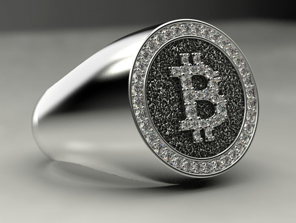Bitcoin ring 3D print model_14