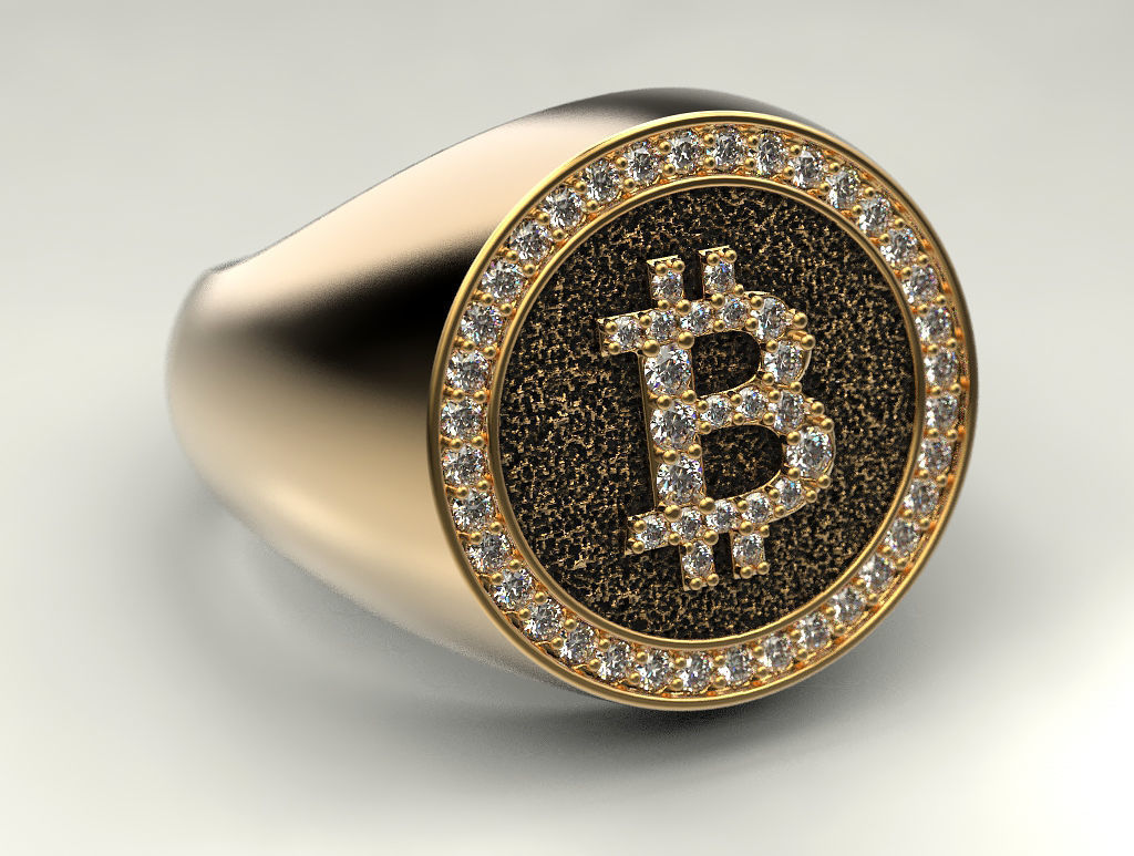 Bitcoin ring 3D print model_5