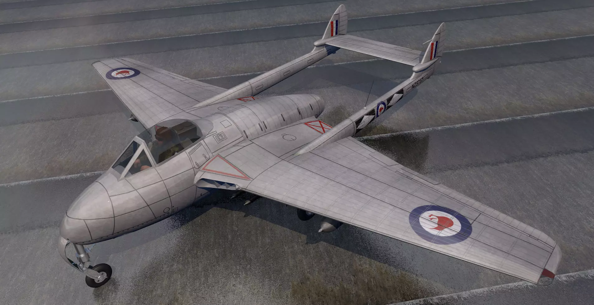 DeHavilland DH-100 Vampire FB Mk-5 3D model
