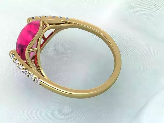  sweet Ruby Ring 3D print model