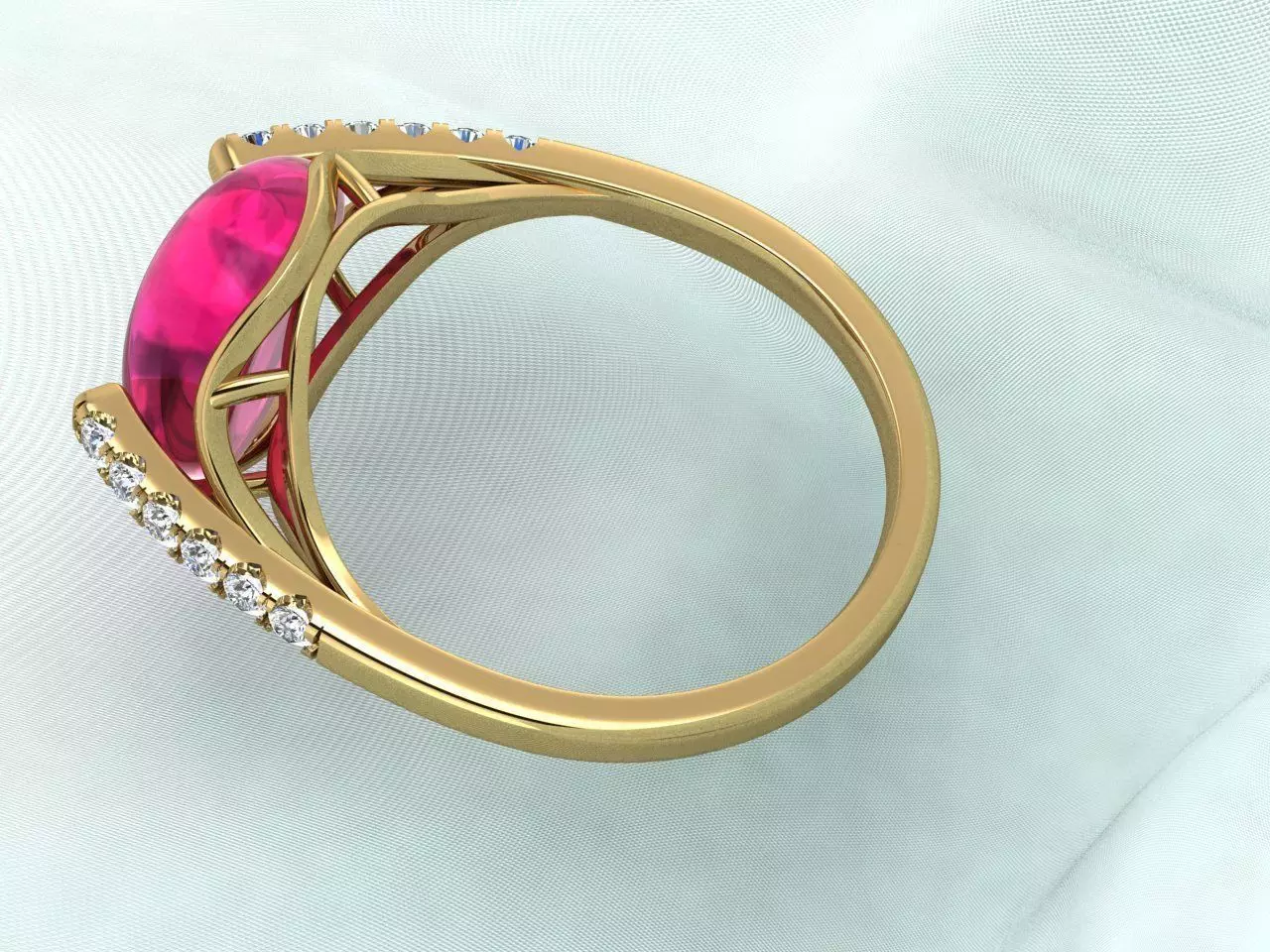 sweet Ruby Ring 3D print model