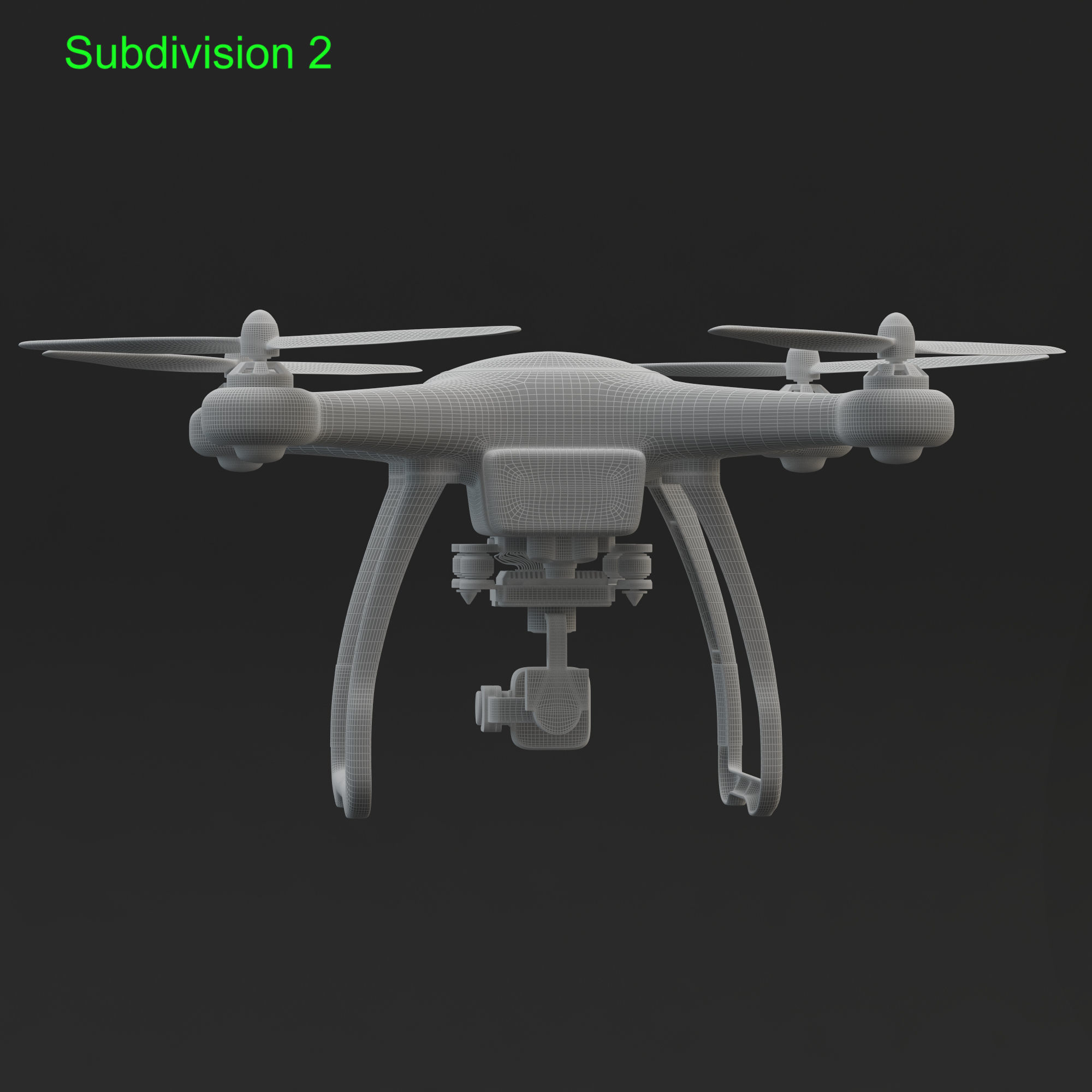 3D Animated Drone Autel Robotics X-Star 3D model_36