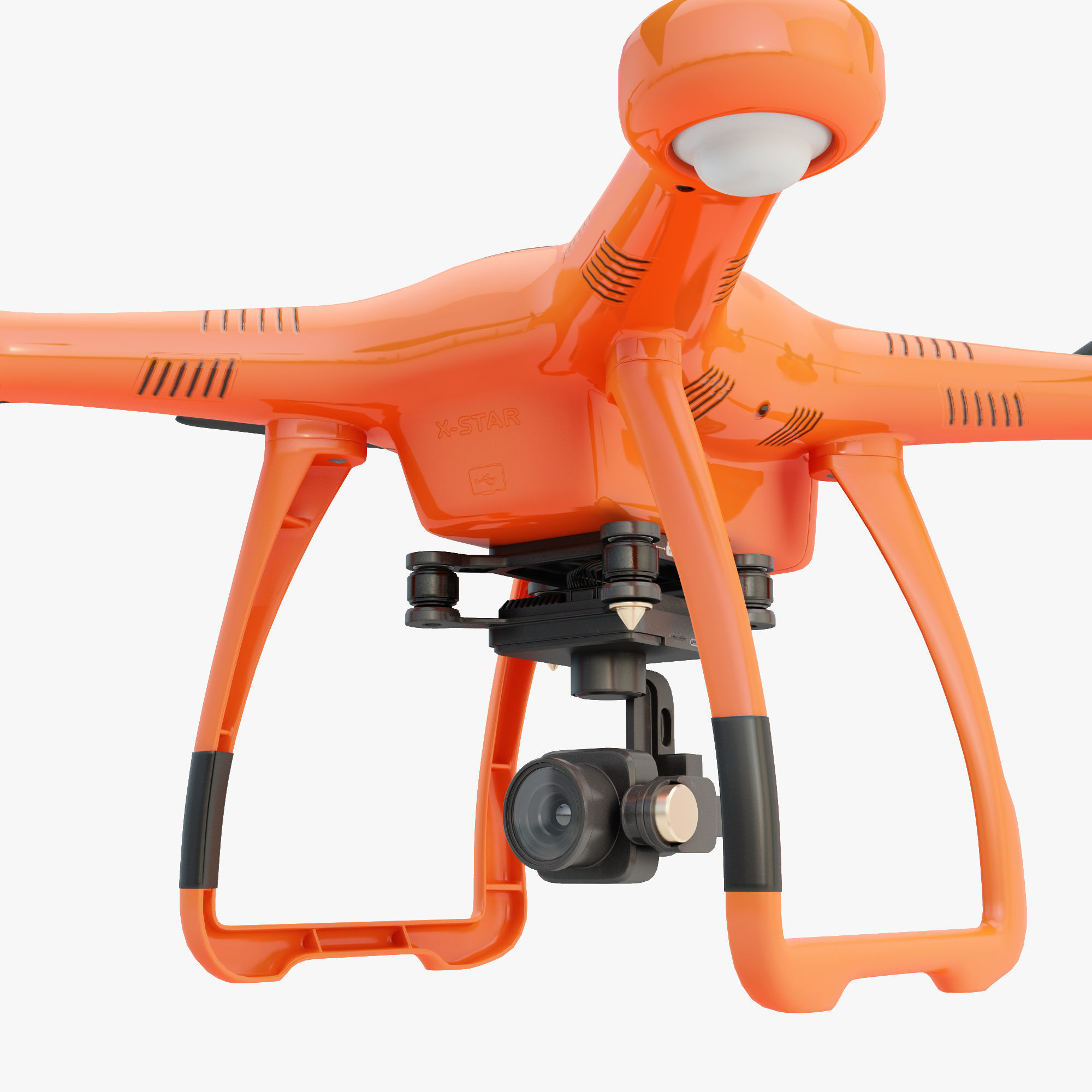 3D Animated Drone Autel Robotics X-Star 3D model_26