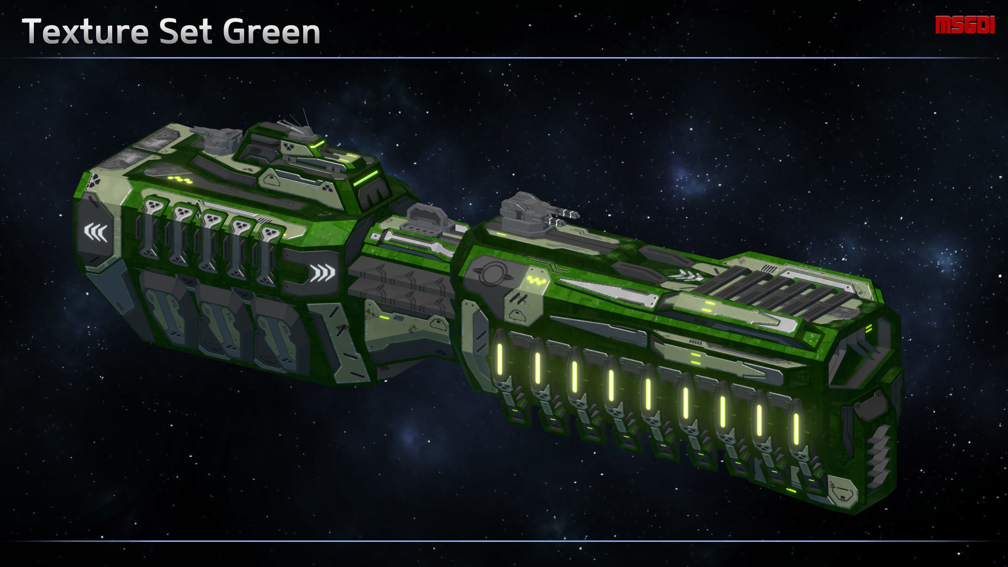 Spaceship Enkar Republic Frigate Cerrthal Low-poly 3D model_7