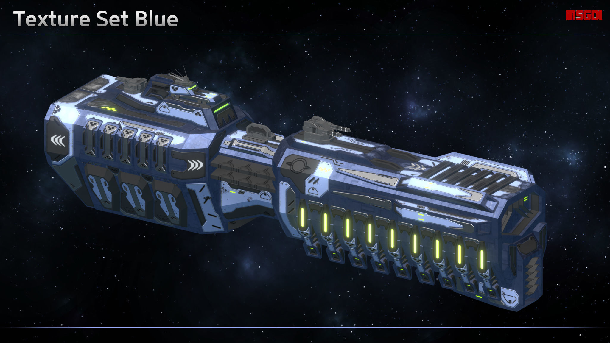 Spaceship Enkar Republic Frigate Cerrthal Low-poly 3D model_5