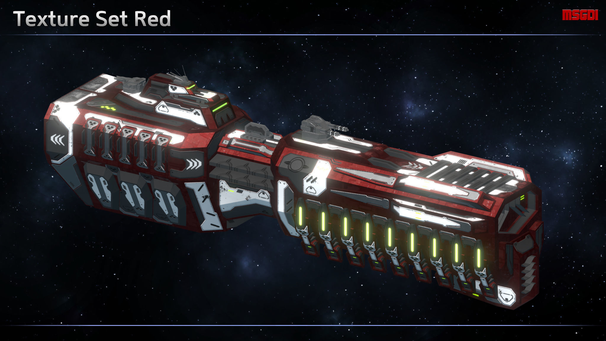 Spaceship Enkar Republic Frigate Cerrthal Low-poly 3D model_9