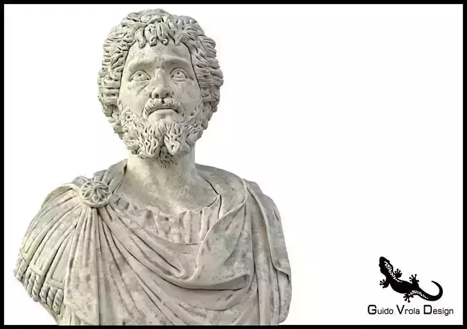 Old Stone Bust of Septimius Severus Emperor