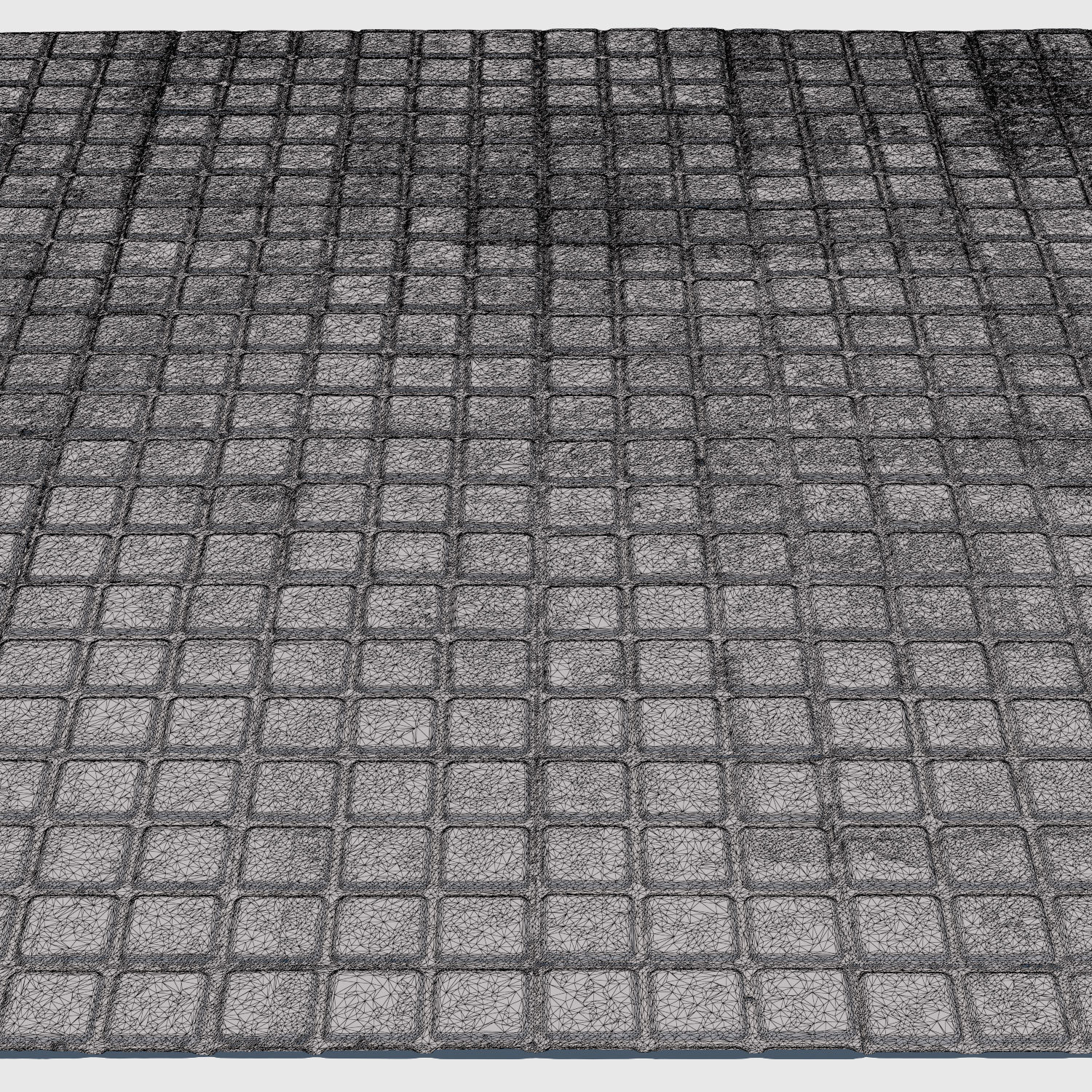Square Tiled Sidewalk 3D model_5