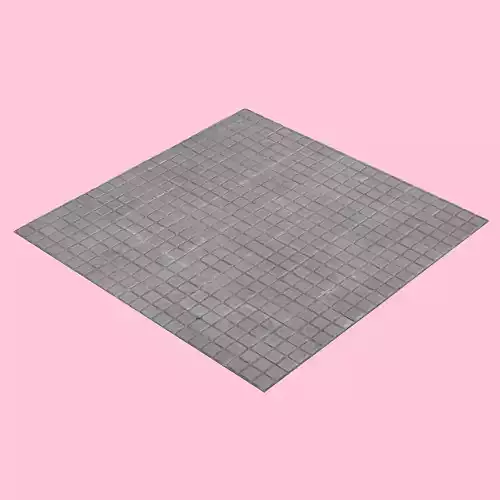 Square Tiled Sidewalk 3D model
