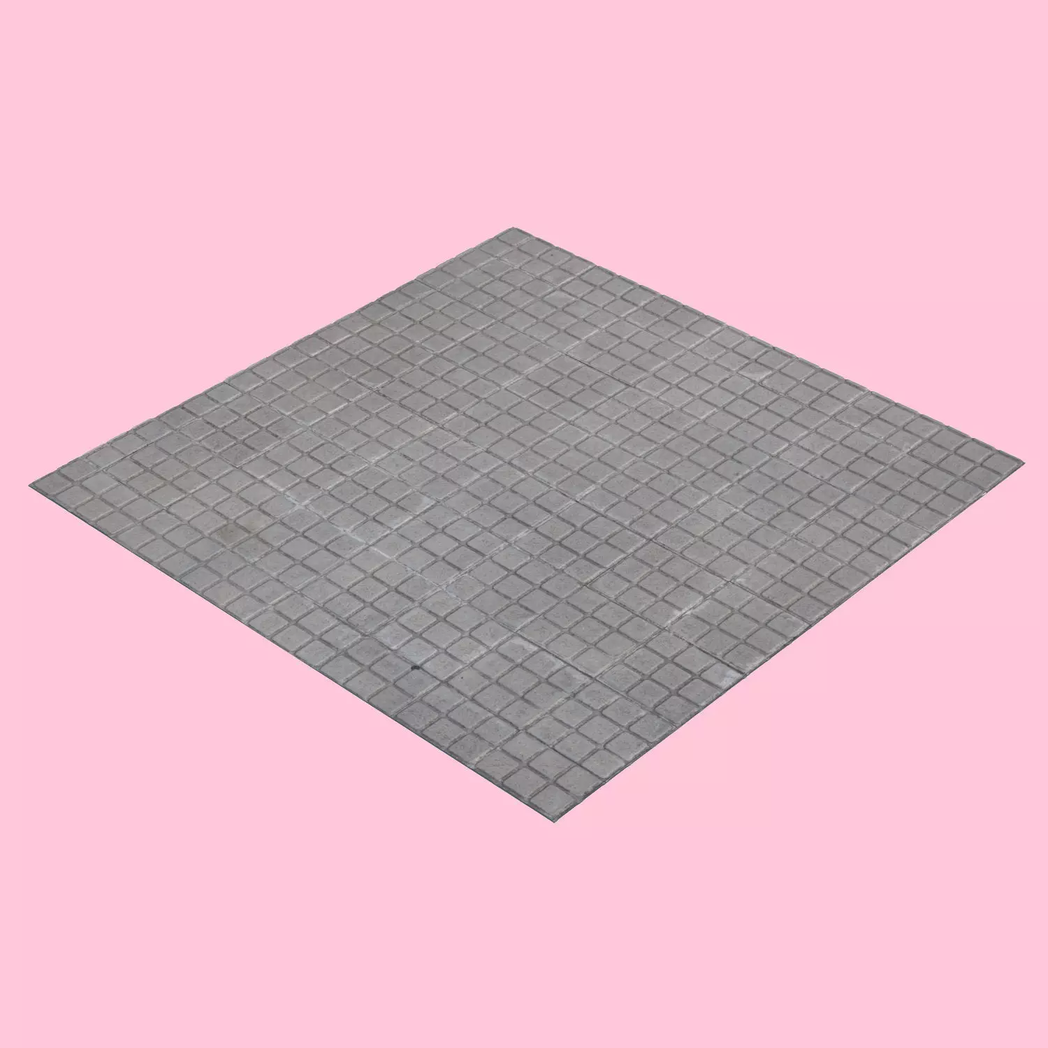 Square Tiled Sidewalk 3D model_0