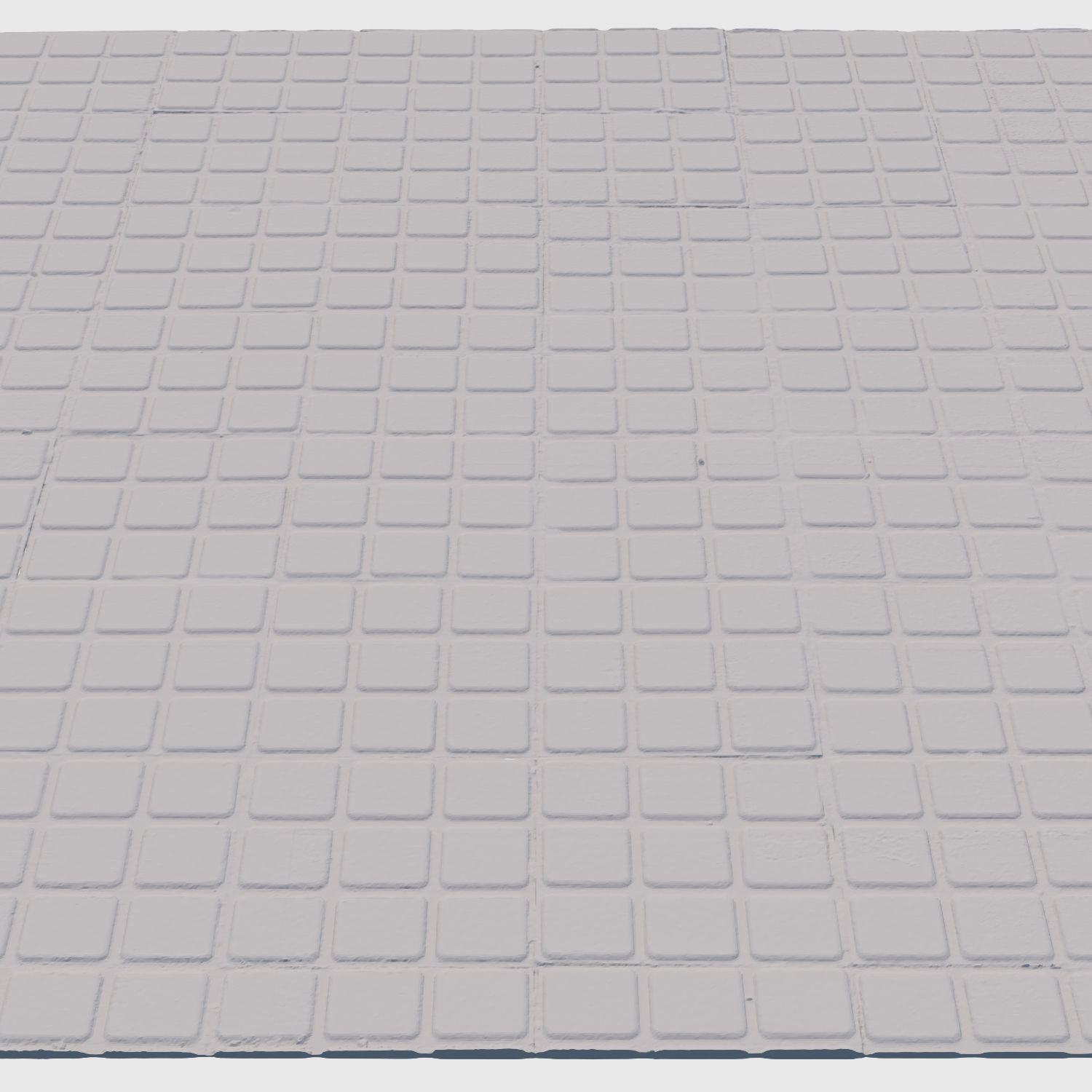 Square Tiled Sidewalk 3D model_4