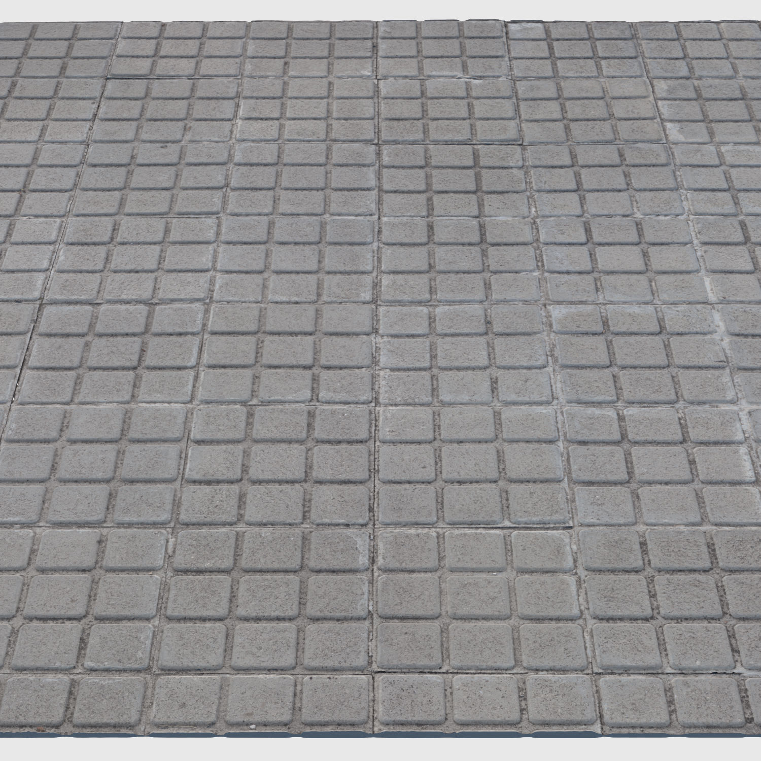 Square Tiled Sidewalk 3D model_3