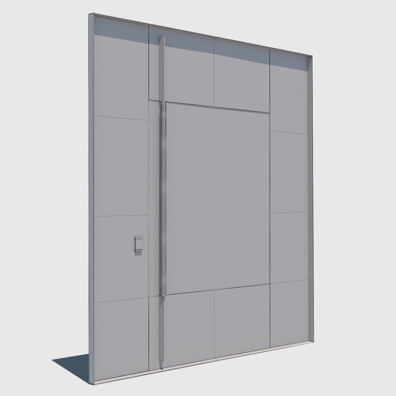 Square Metal Door 3D model_2