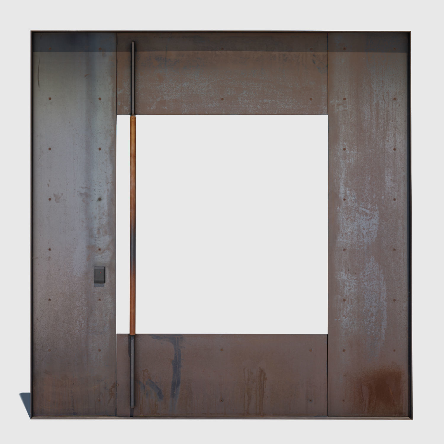 Square Metal Door 3D model_3