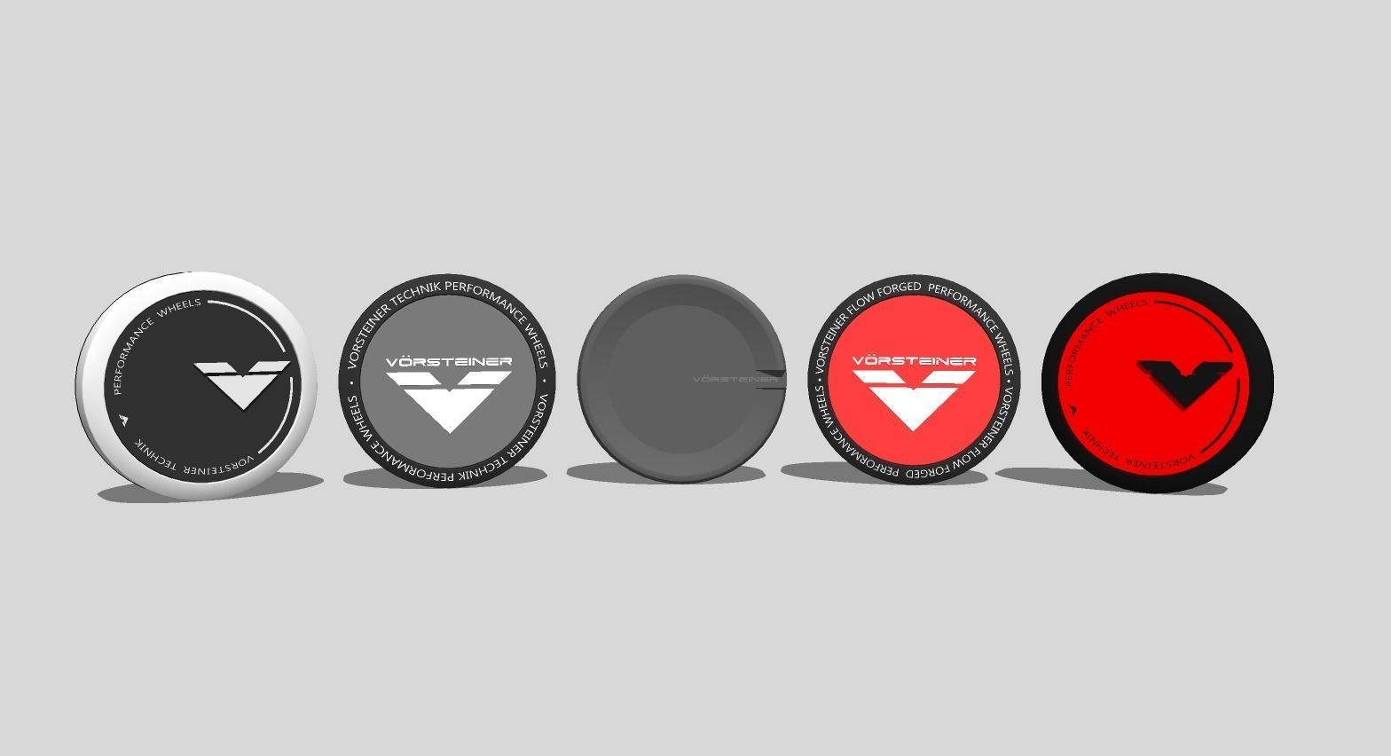 Vorsteiner Wheel Caps Free low-poly 3D model