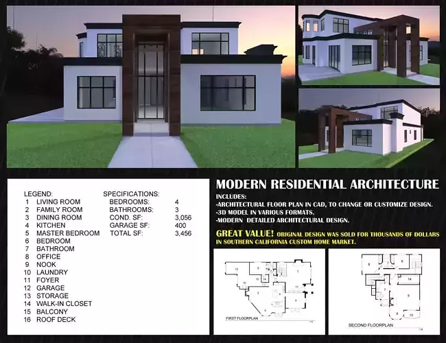 Modern residential architecture contemporary house design