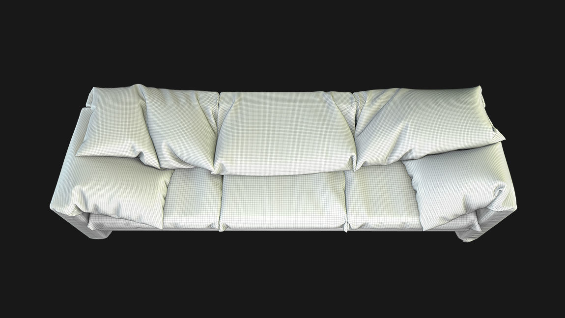 Sofa with pillows 3D model_8