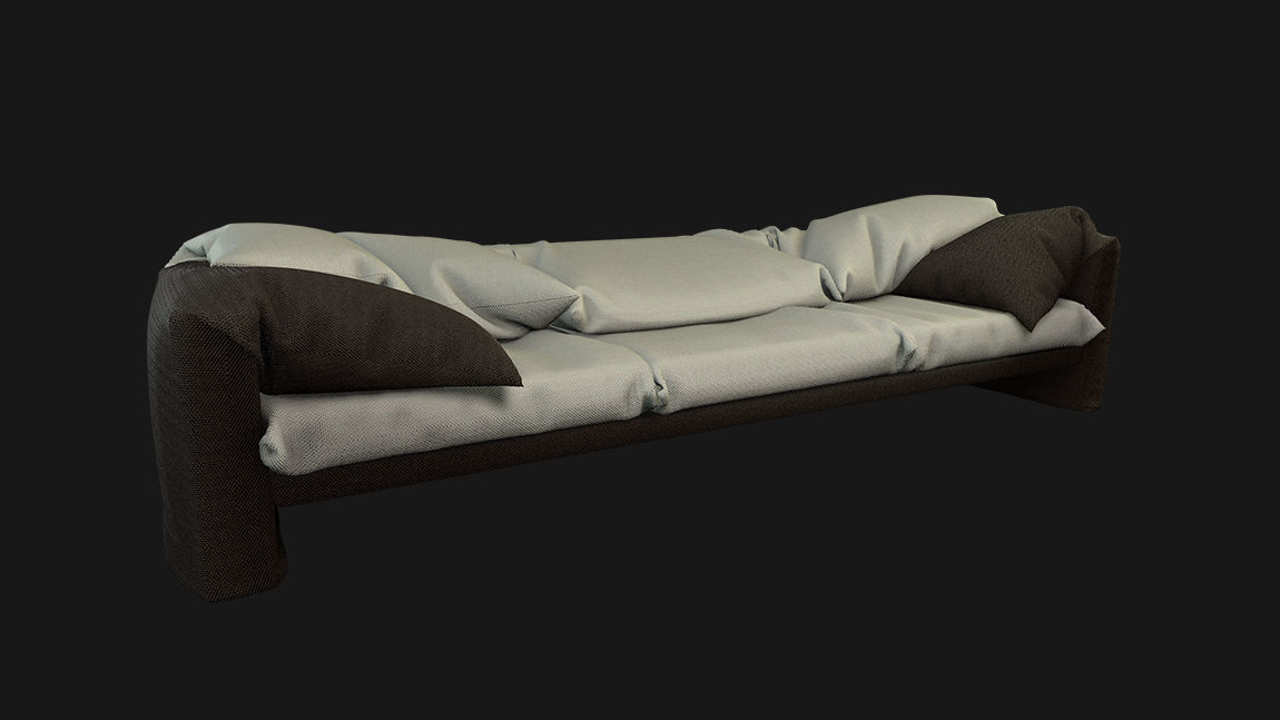 Sofa with pillows 3D model_3