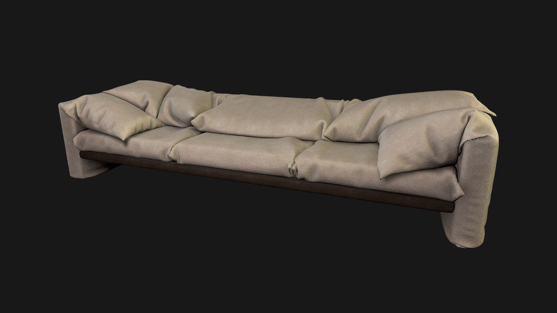 Sofa with pillows 3D model_5