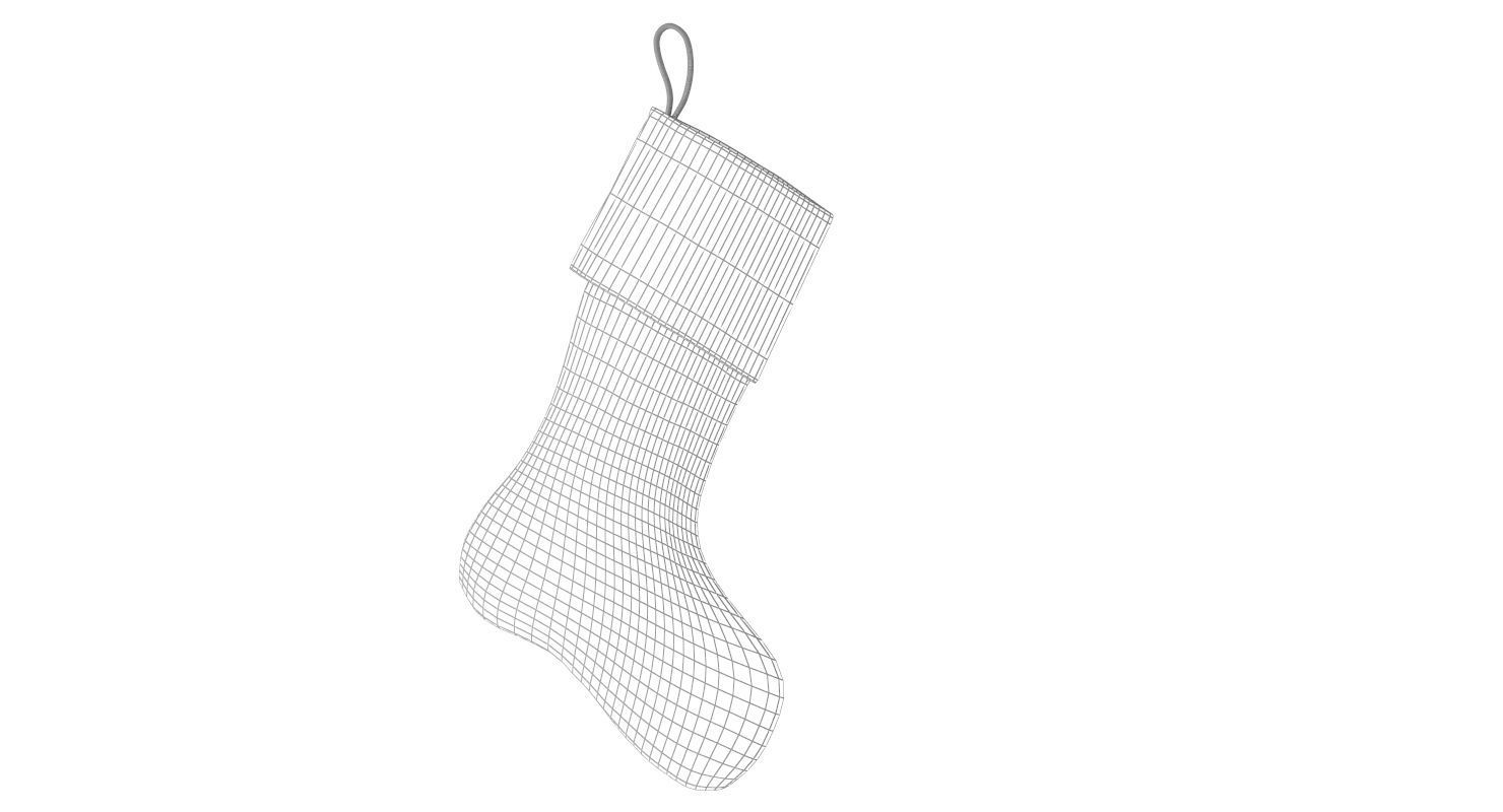 Christmas Stocking V1 3D model_11