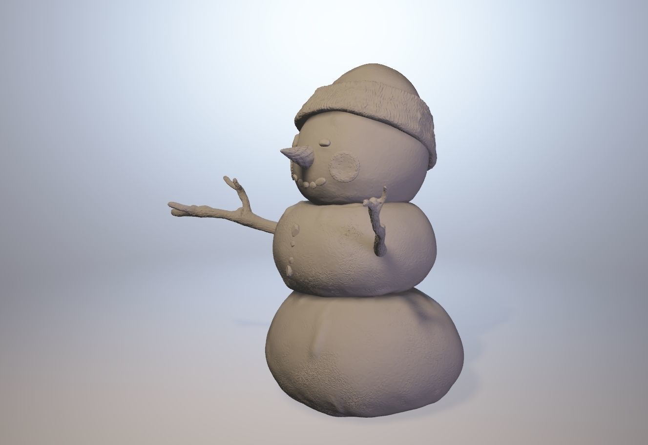 Snowman 3D print model_5