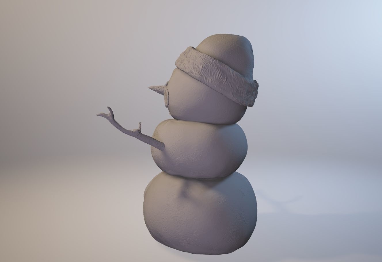 Snowman 3D print model_6