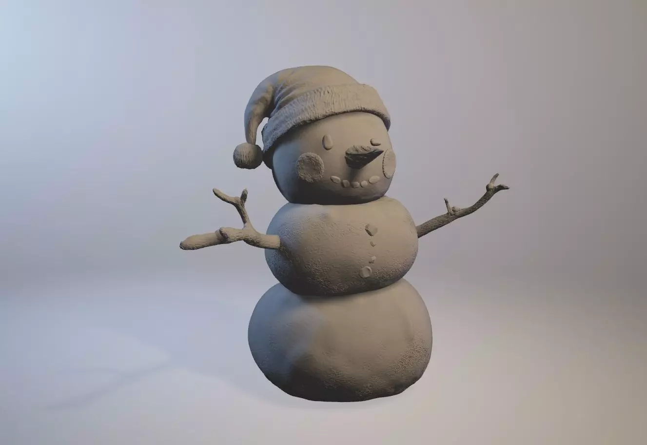 Snowman 3D print model_0