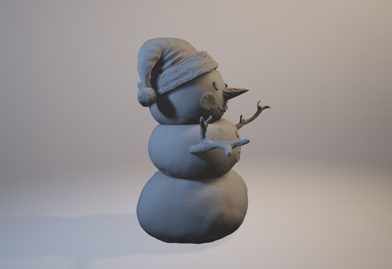 Snowman 3D print model_7