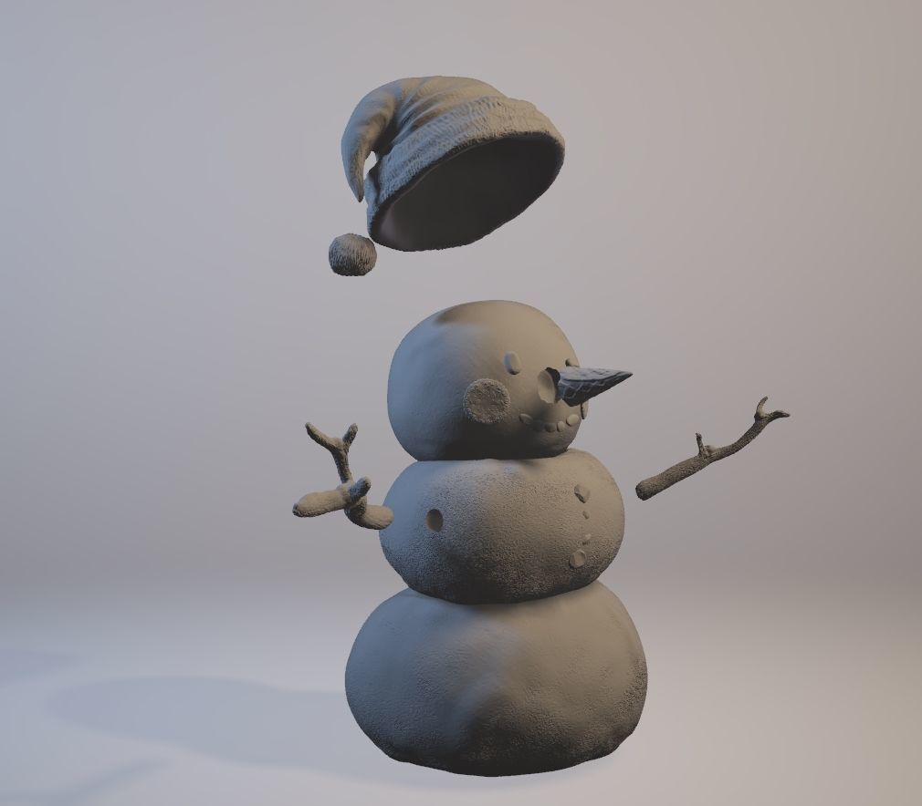 Snowman 3D print model_2