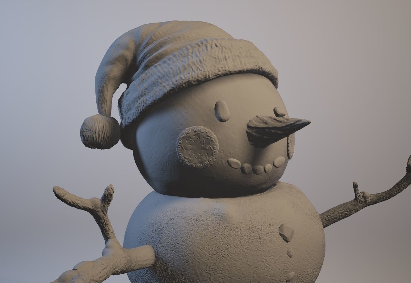 Snowman 3D print model_1