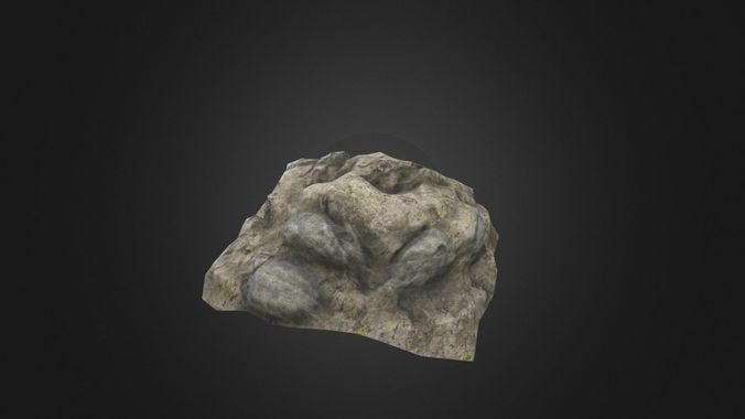 Low Poly Rock Cluster 1 Low-poly 3D model